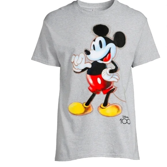Relisted ❤️ Disney Mickey Mouse T Shirt 100th Anniversary Graphic Tee - Picture 1 of 6